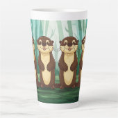 Cartoon Otters Milchtasse (Vorderseite)