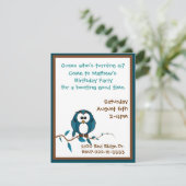 Cartoon Owl Geburtstag Einladung (Stehend Vorderseite)