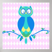 Cartoon Owl Kinderzimmer Poster (Vorne)
