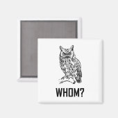 Cartoon Owl, lustig Magnet (Vorderseite/Rückseite)