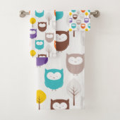 Cartoon Owls Badhandtuch Set (Insitu)