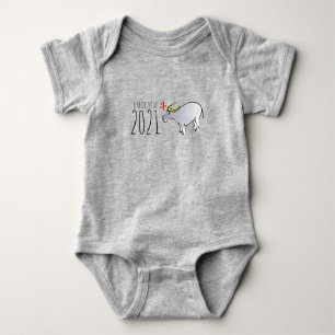 Cartoon Ox Chinese Year Baby geboren im Jahr 2021 Strampler