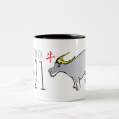 Cartoon Ox Chinesisches Neujahr 2021 2Tmug Zweifarbige Tasse (Mittel)