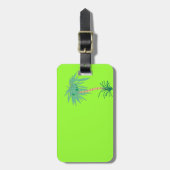 Cartoon Palm Tree Gepäckanhänger (Vorderseite vertikal)