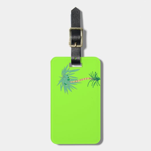 Cartoon Palm Tree Gepäckanhänger (Vorderseite vertikal)
