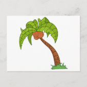Cartoon Palm Tree Postkarte (Vorderseite)