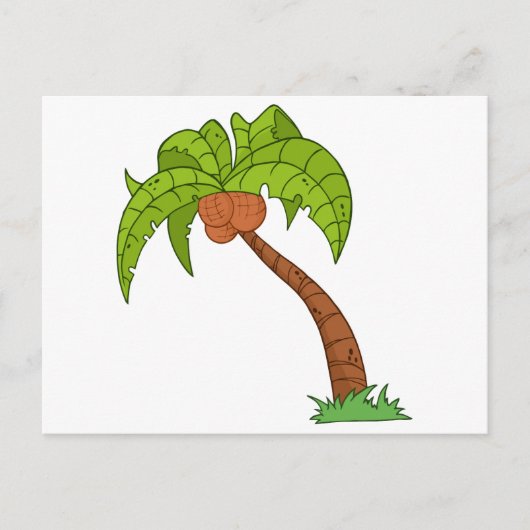 Cartoon Palm Tree Postkarte (Vorderseite)