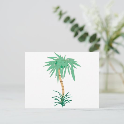Cartoon Palm Tree Postkarte (Stehend Vorderseite)
