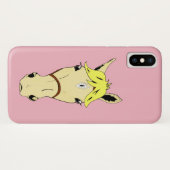 Cartoon Palomino Pony auf Rosa Case-Mate iPhone Hülle (Rückseite (Horizontal))