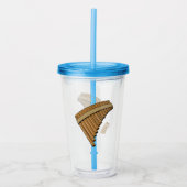 Cartoon Pan Flam / PanPipes Acryltrinkbecher (Vorderseite)