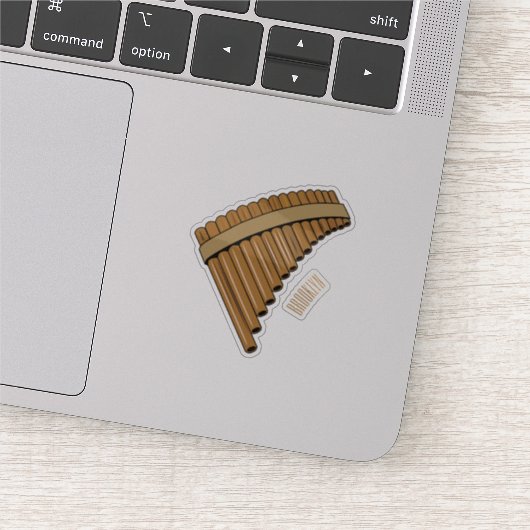 Cartoon Pan Flam / PanPipes Aufkleber (Ausschnitt)