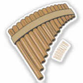 Cartoon Pan Flam / PanPipes Aufkleber (Vorderseite)