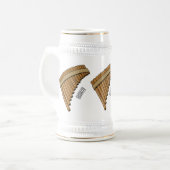 Cartoon Pan Flam / PanPipes Bierglas (Vorderseite Links)