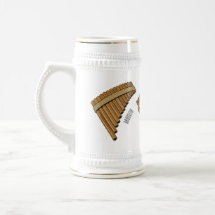 Cartoon Pan Flam / PanPipes Bierglas