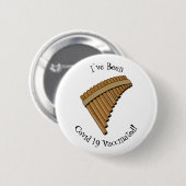 Cartoon Pan Flam / PanPipes Button (Vorne & Hinten)