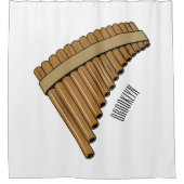 Cartoon Pan Flam / PanPipes Duschvorhang (Vorderseite)