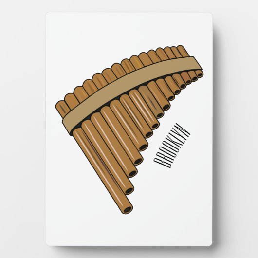 Cartoon Pan Flam / PanPipes Fotoplatte (Vorderseite)
