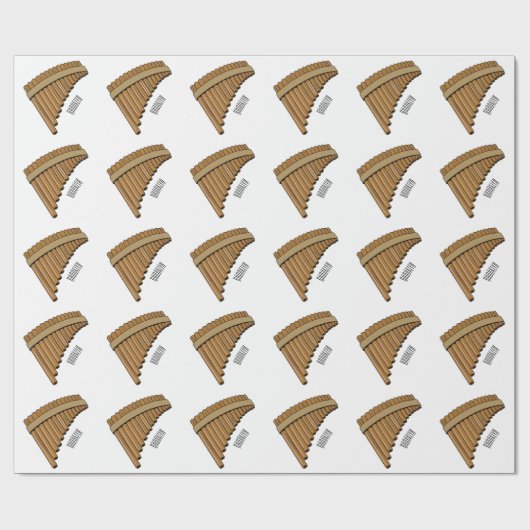 Cartoon Pan Flam / PanPipes Geschenkpapier (Flach)