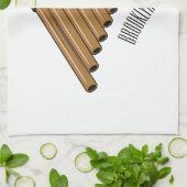 Cartoon Pan Flam / PanPipes Geschirrtuch (Gefaltet)