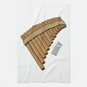 Cartoon Pan Flam / PanPipes Geschirrtuch
