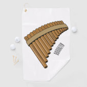 Cartoon Pan Flam / PanPipes Golfhandtuch (Insitu)