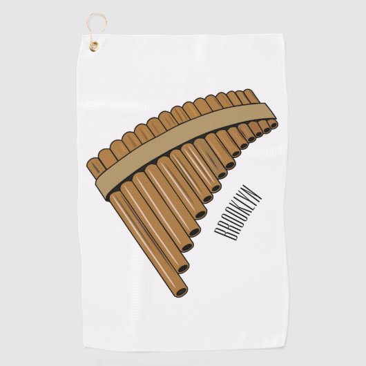 Cartoon Pan Flam / PanPipes Golfhandtuch (Vorderseite)