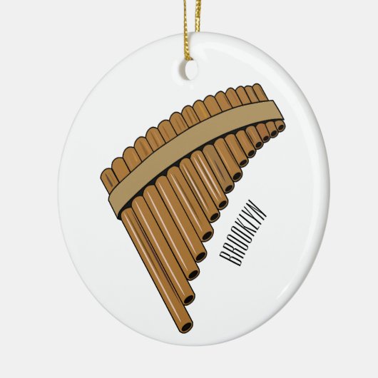 Cartoon Pan Flam / PanPipes Keramik Ornament (Links)