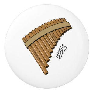 Cartoon Pan Flam / PanPipes Keramikknauf