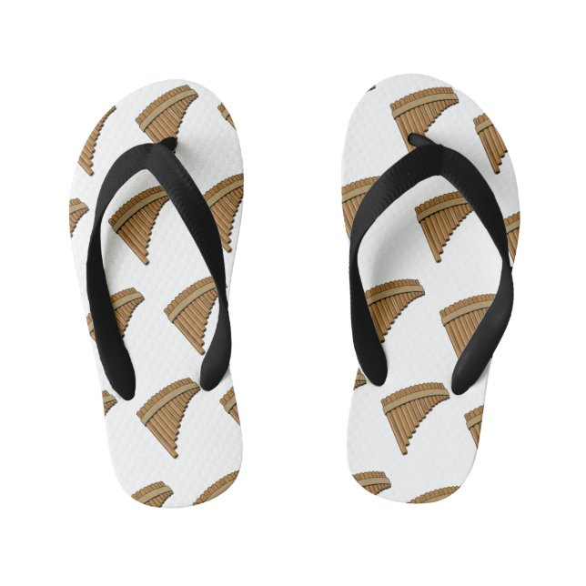 Cartoon Pan Flam / PanPipes Kinderbadesandalen (Fußbett)