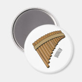 Cartoon Pan Flam / PanPipes Magnet (Vorderseite/Rückseite)
