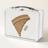 Cartoon Pan Flam / PanPipes Metall Brotdose (Vorderseite)