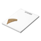 Cartoon Pan Flam / PanPipes Notizblock (Rotiert)