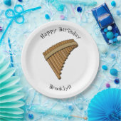 Cartoon Pan Flam / PanPipes Pappteller (Party)