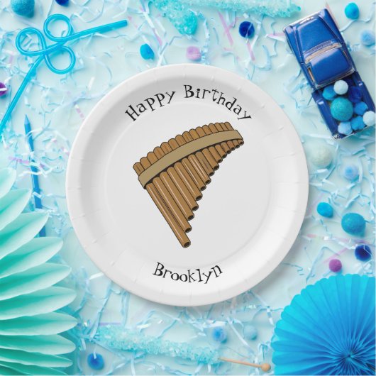 Cartoon Pan Flam / PanPipes Pappteller (Party)