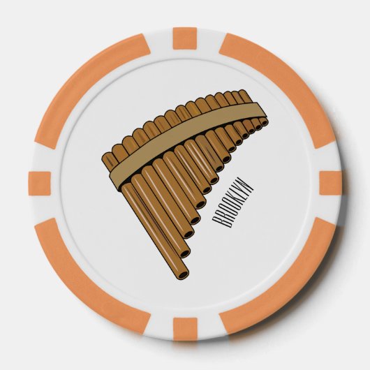 Cartoon Pan Flam / PanPipes Pokerchips (Vorderseite)