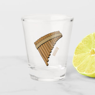 Cartoon Pan Flam / PanPipes Schnapsglas