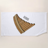 Cartoon Pan Flam / PanPipes Strandtuch (Vorderseite)