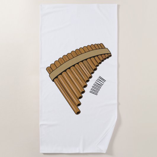 Cartoon Pan Flam / PanPipes Strandtuch (Vorderseite)