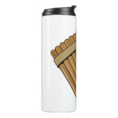 Cartoon Pan Flam / PanPipes Thermosbecher (Nach links gedreht)