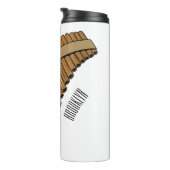 Cartoon Pan Flam / PanPipes Thermosbecher (Nach rechts gedreht)