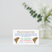 Cartoon Pan Flam / PanPipes Visitenkarte (Stehend Vorderseite)