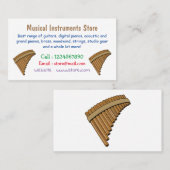 Cartoon Pan Flam / PanPipes Visitenkarte (Vorne/Hinten)