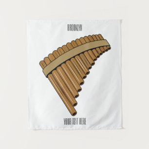 Cartoon Pan Flam / PanPipes Wandteppich