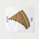 Cartoon Pan Flam / PanPipes Wandteppich (Vorderseite (Horizontal))