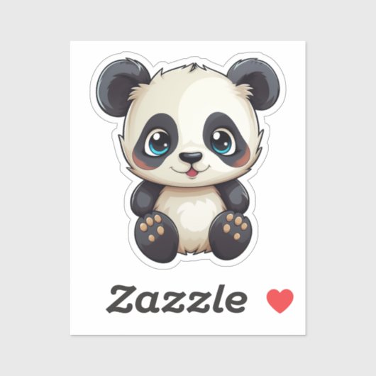 Cartoon Panda Aufkleber (Blatt)