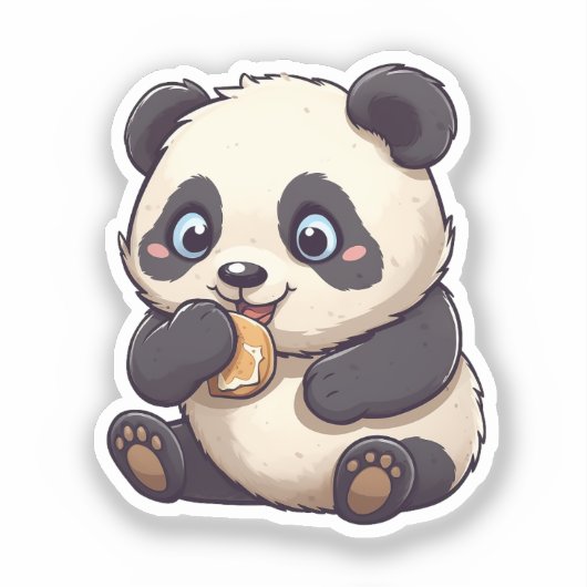 Cartoon Panda Aufkleber (Vorderseite)