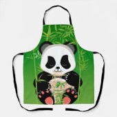 Cartoon Panda Bären essen Räuber Schürze (Vorderseite)