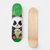 Cartoon Panda Bären essen Räuber Skateboard (Vorderseite)