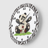 Cartoon-Panda-Bärnuhr Große Wanduhr (Winkel)
