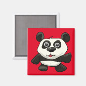 Cartoon Panda Bear Magnet (Vorderseite/Rückseite)